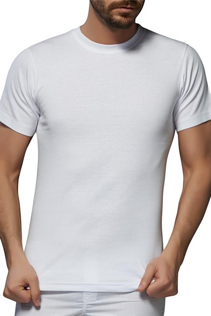 Camasircity 110 Erkek Likra T-Shirt Beyaz