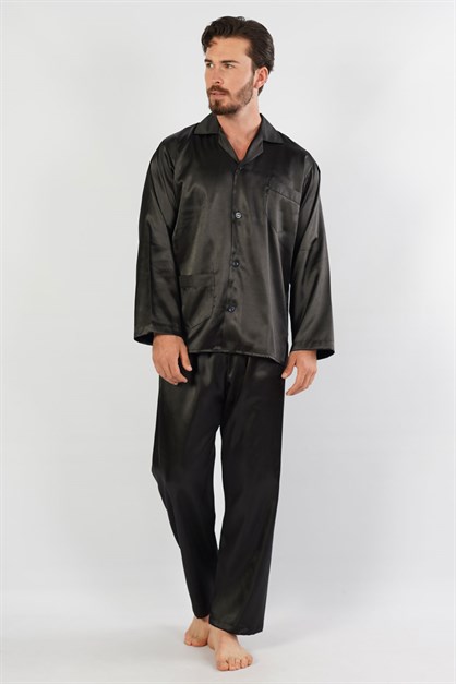 C&City Erkek Uzun Kol Pijama Takım 1053230448 Siyah
