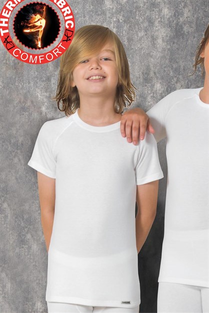 Doreanse 225 Unisex Çocuk Termal T-Shirt Ekru